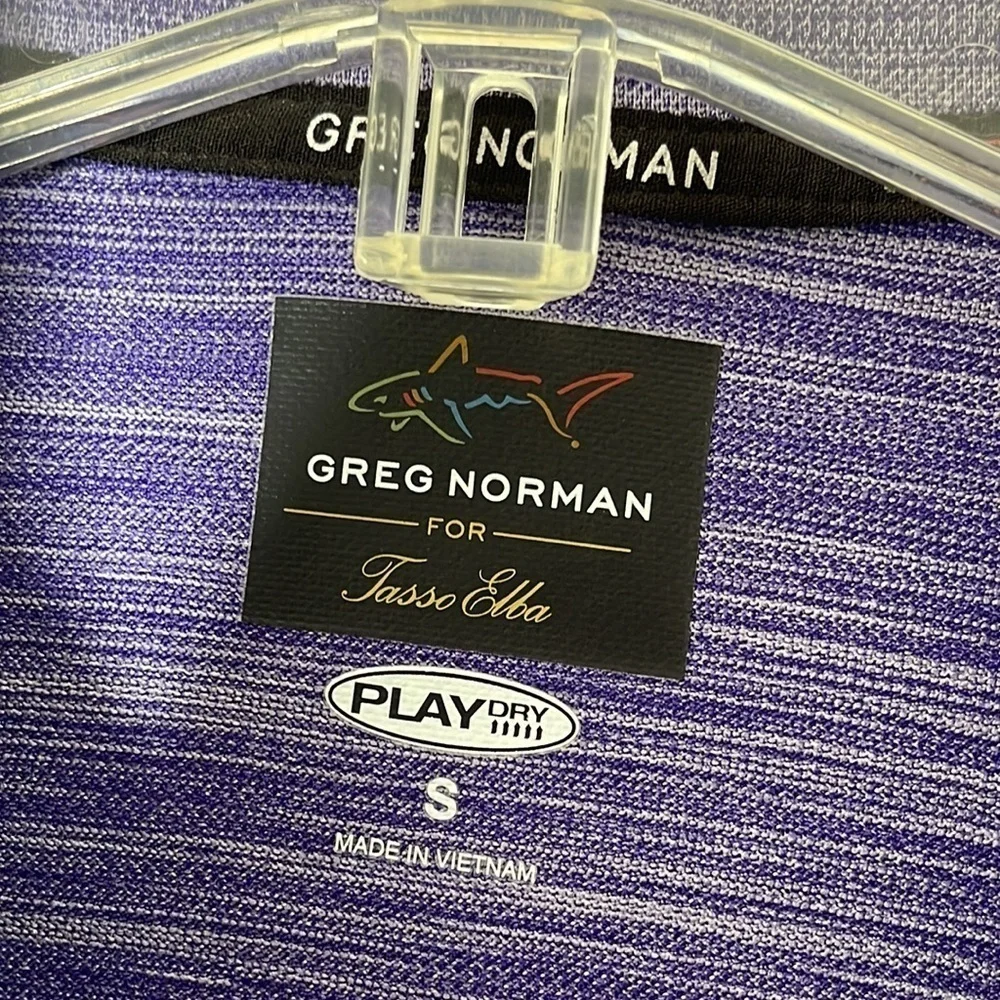 🆕 GREG NORMAN dark heathered purple golf polo Size S